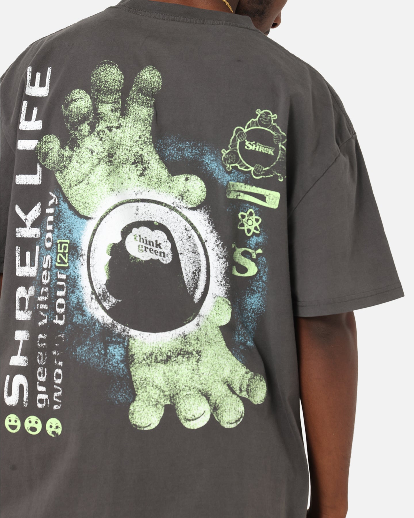 73Studio X Shrek Rave Heavy T-Shirt Black Wash