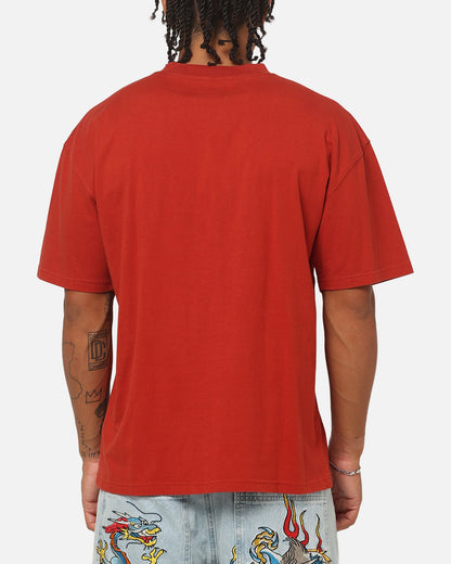 Ed Hardy Double Dragon Applique T-Shirt Red