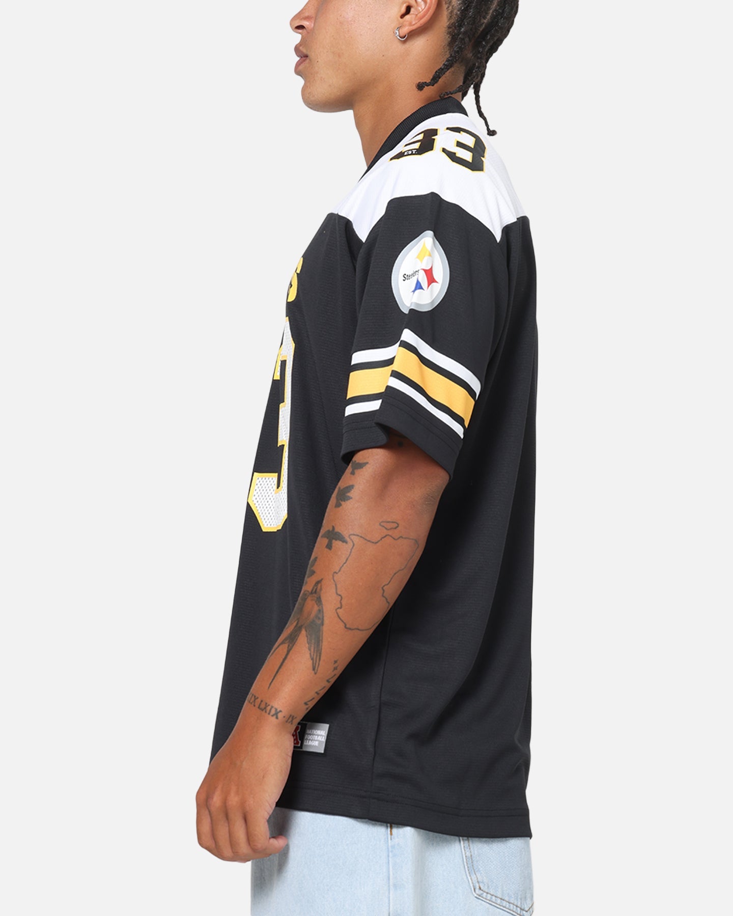 Majestic Athletic Pittsburgh Steelers Glenver Mesh Oversized T-Shirt Black