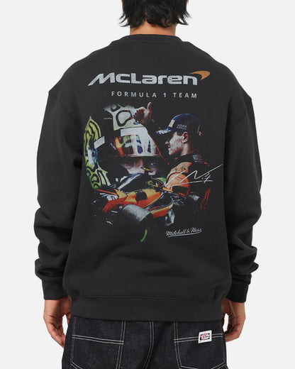 Mitchell & Ness X Mclaren Lando Norris Signature Crewneck Washed Black