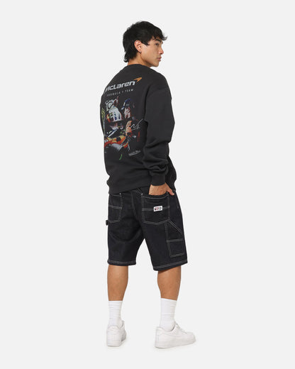 Mitchell & Ness X Mclaren Lando Norris Signature Crewneck Washed Black