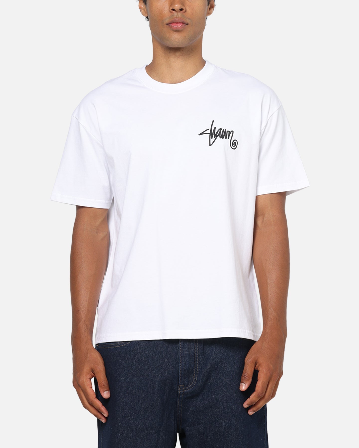 S Double Shawn Script T-Shirt White