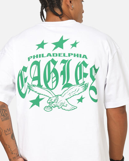 Mitchell & Ness Philadelphia Eagles Stars & Text Boxy T-Shirt White