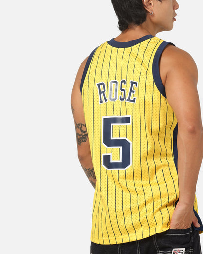 Mitchell & Ness Indiana Pacers Jalen Rose #5 Swingman Road Jersey Yellow