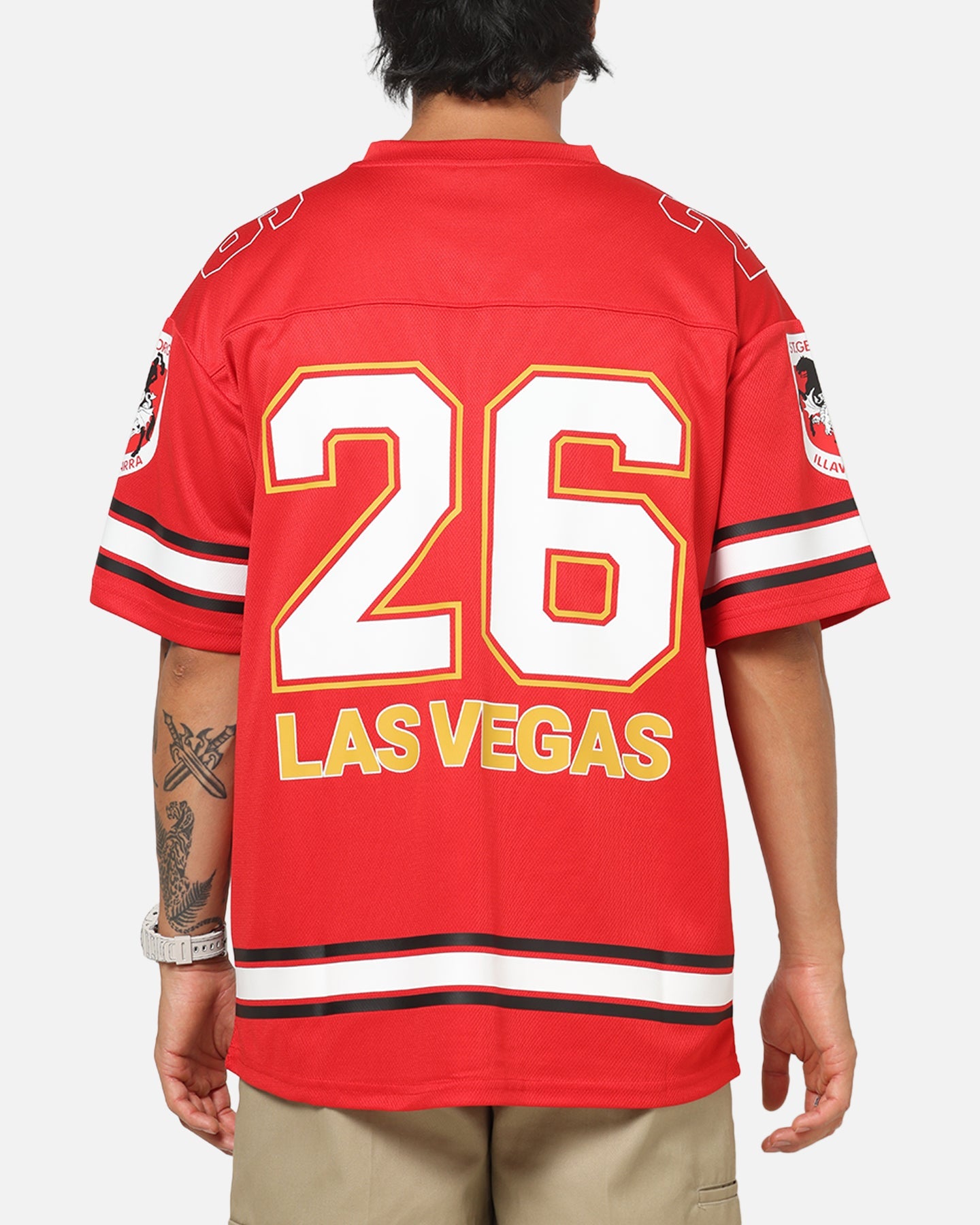 Bleacher Athletic St. George Illawarra Dragons NRL Vegas Round 2026 Jersey Red