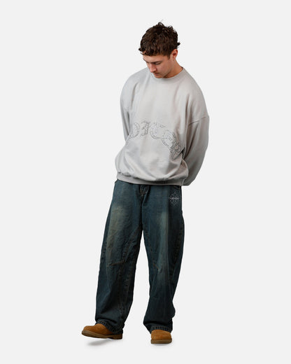 Loiter Destruct Crewneck Grey