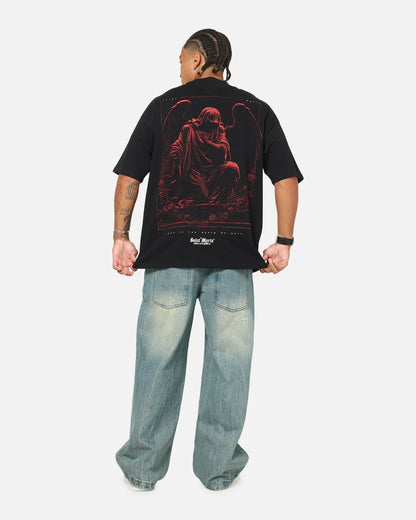Saint Morta Divine Duty Mock Neck T-Shirt Black