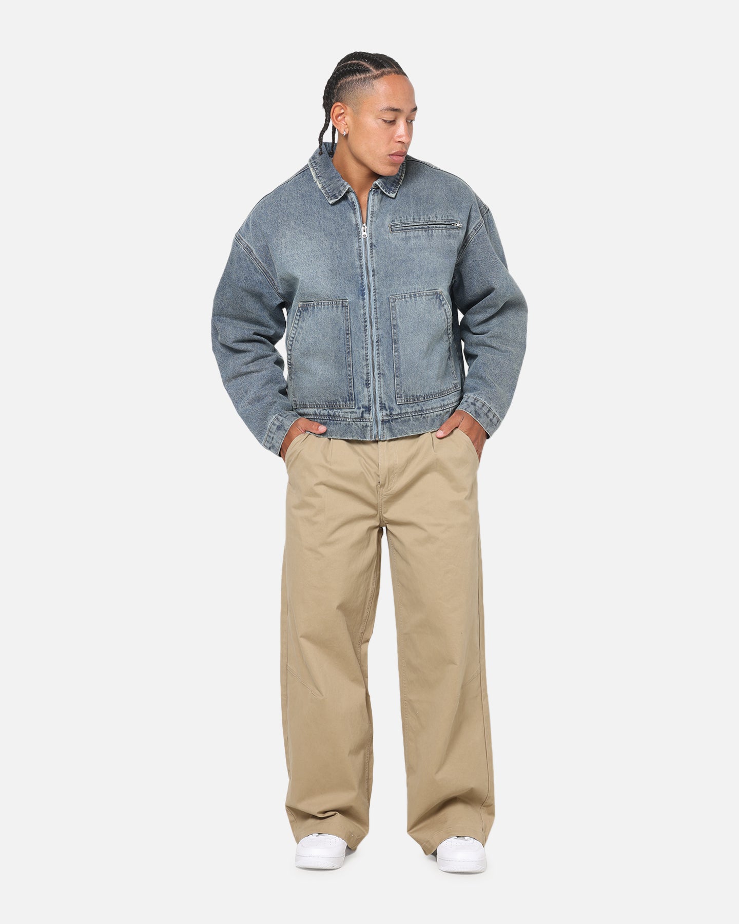 Saint Morta Halo Zip Jacket Dirty Denim