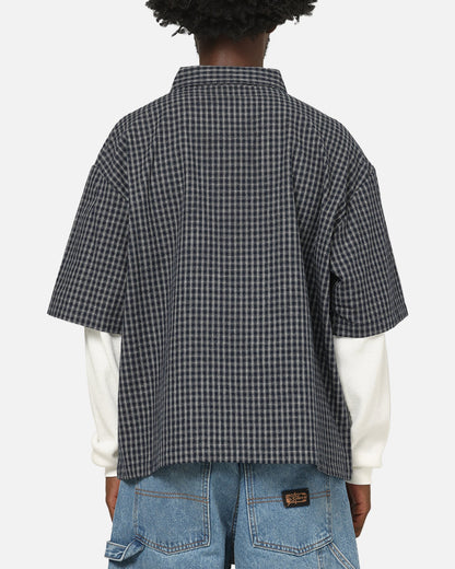 Carre Archive Layered Shirt Navy Plaid