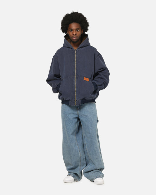 Carre Sherpa Lined Zip Hoodie Navy