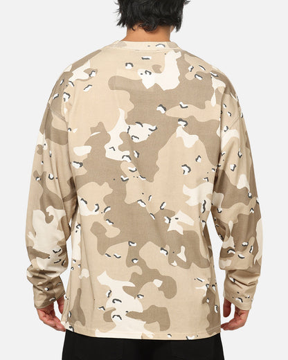 Carre Deserted Long Sleeve T-Shirt Brown Camo