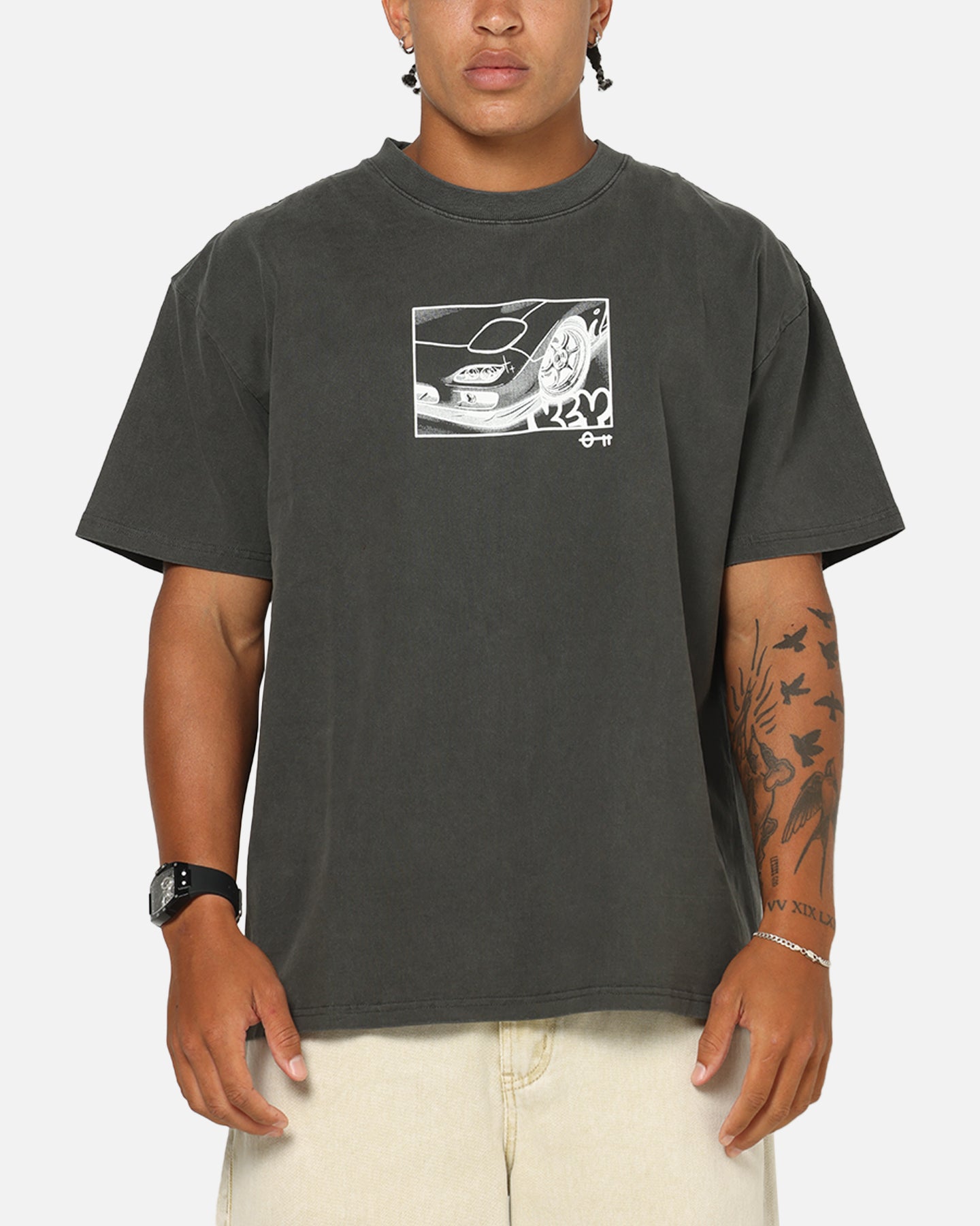 Key Street Twotone T-Shirt Black Wash