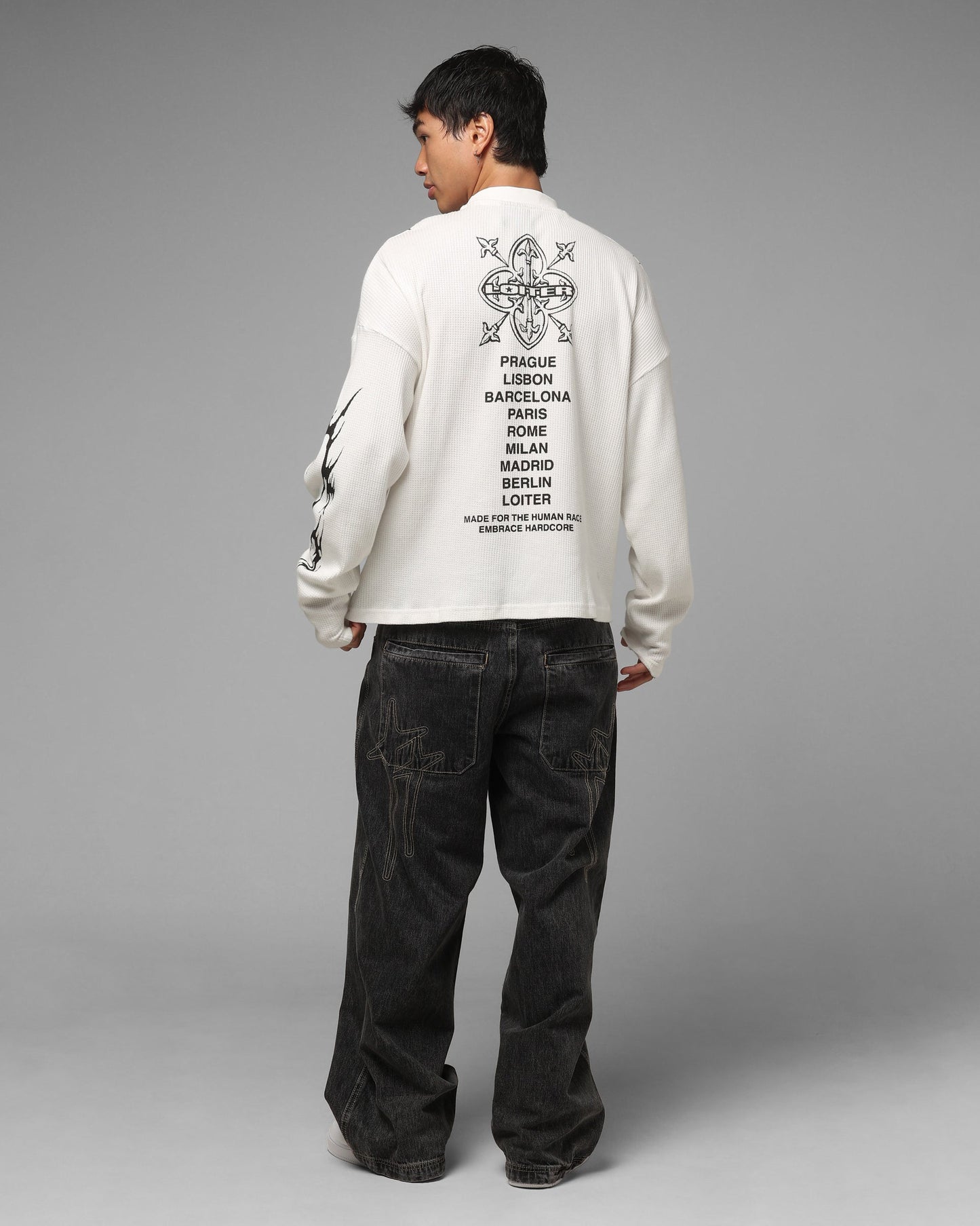 Loiter Cyber Thermal Long Sleeve T-Shirt Off White