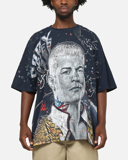 73Studio X WWE Cody Rhodes All Over Print T-Shirt Navy