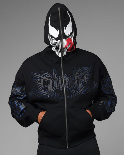 Loiter Marvel Venom Zip Through Hoodie Black