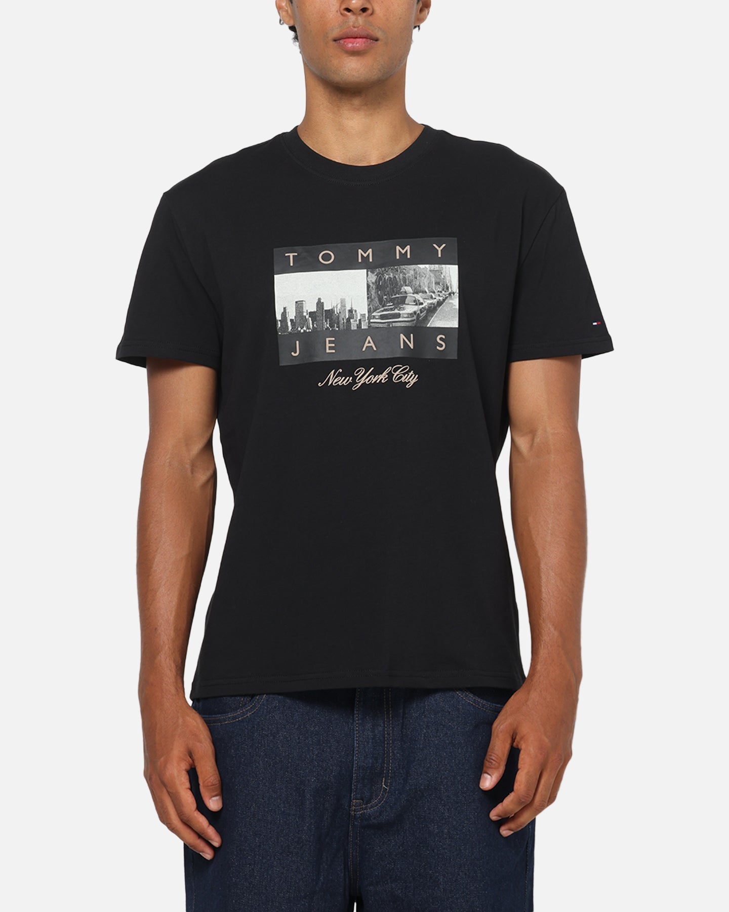 Tommy Jeans Photo Flag T-Shirt Black