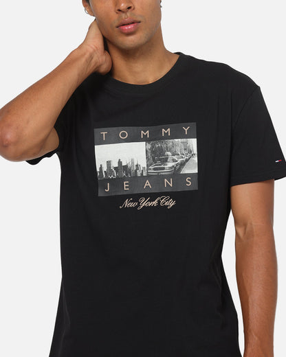 Tommy Jeans Photo Flag T-Shirt Black