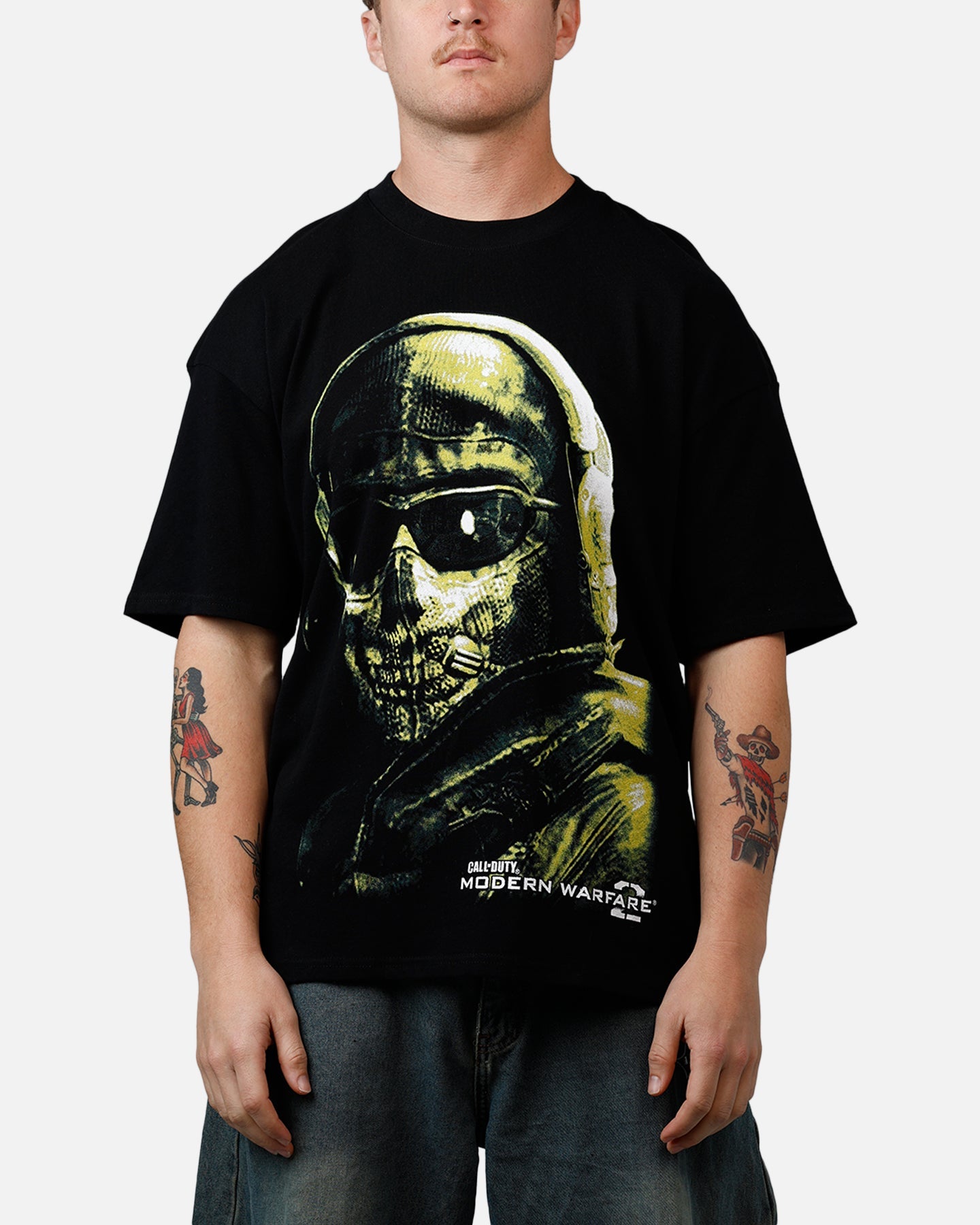 73 Studio X Call Of Duty Modern Warfare II Ghost T-Shirt Black