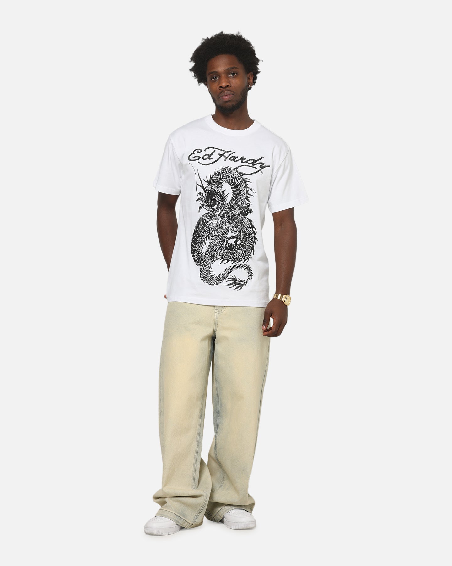 Ed Hardy Euro Fitted T-Shirt White