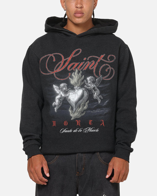Saint Morta Heavens Kitchen Boxy Hoodie Black Wash