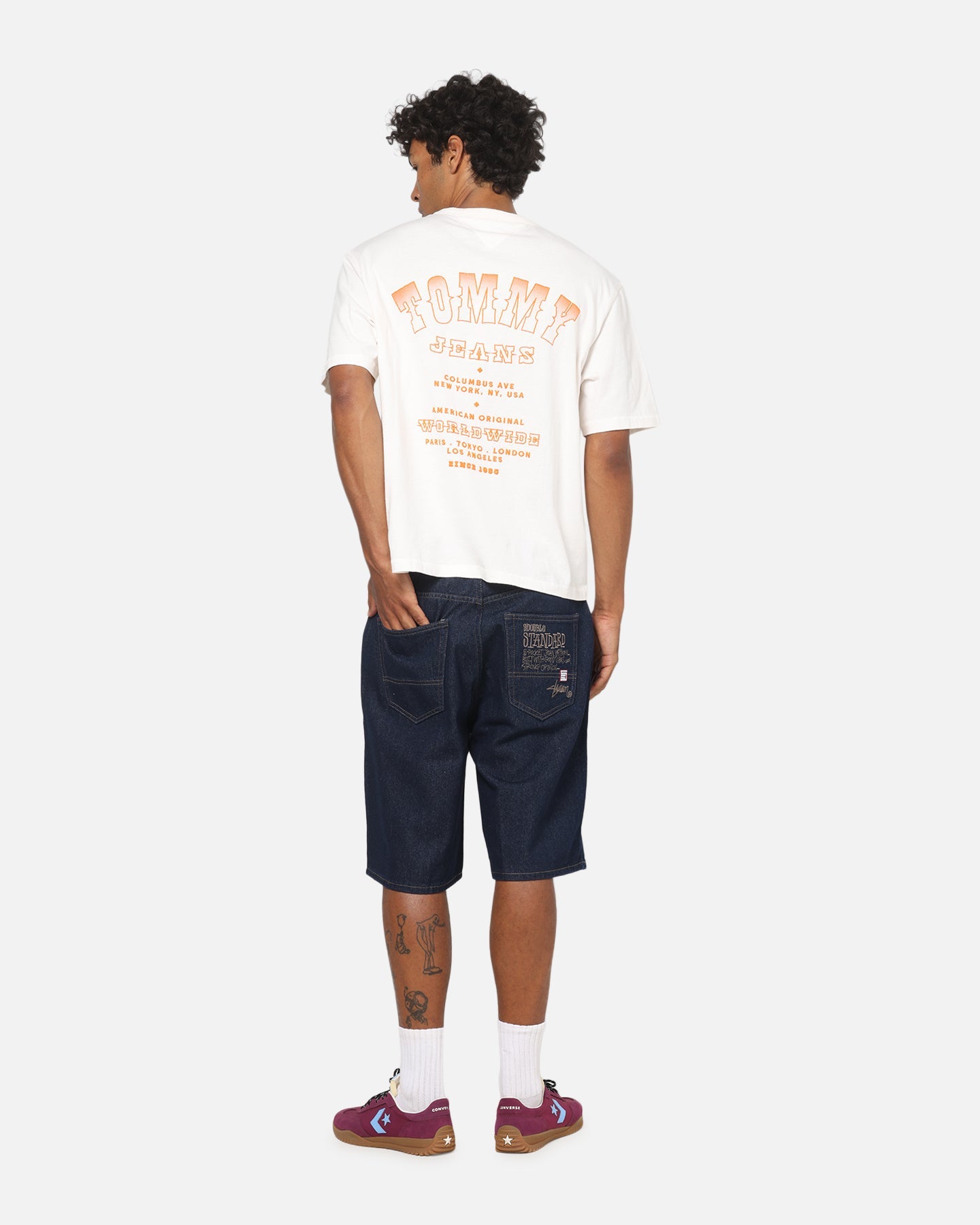 Tommy Jeans Arch Western Backprint T-Shirt Ancient White