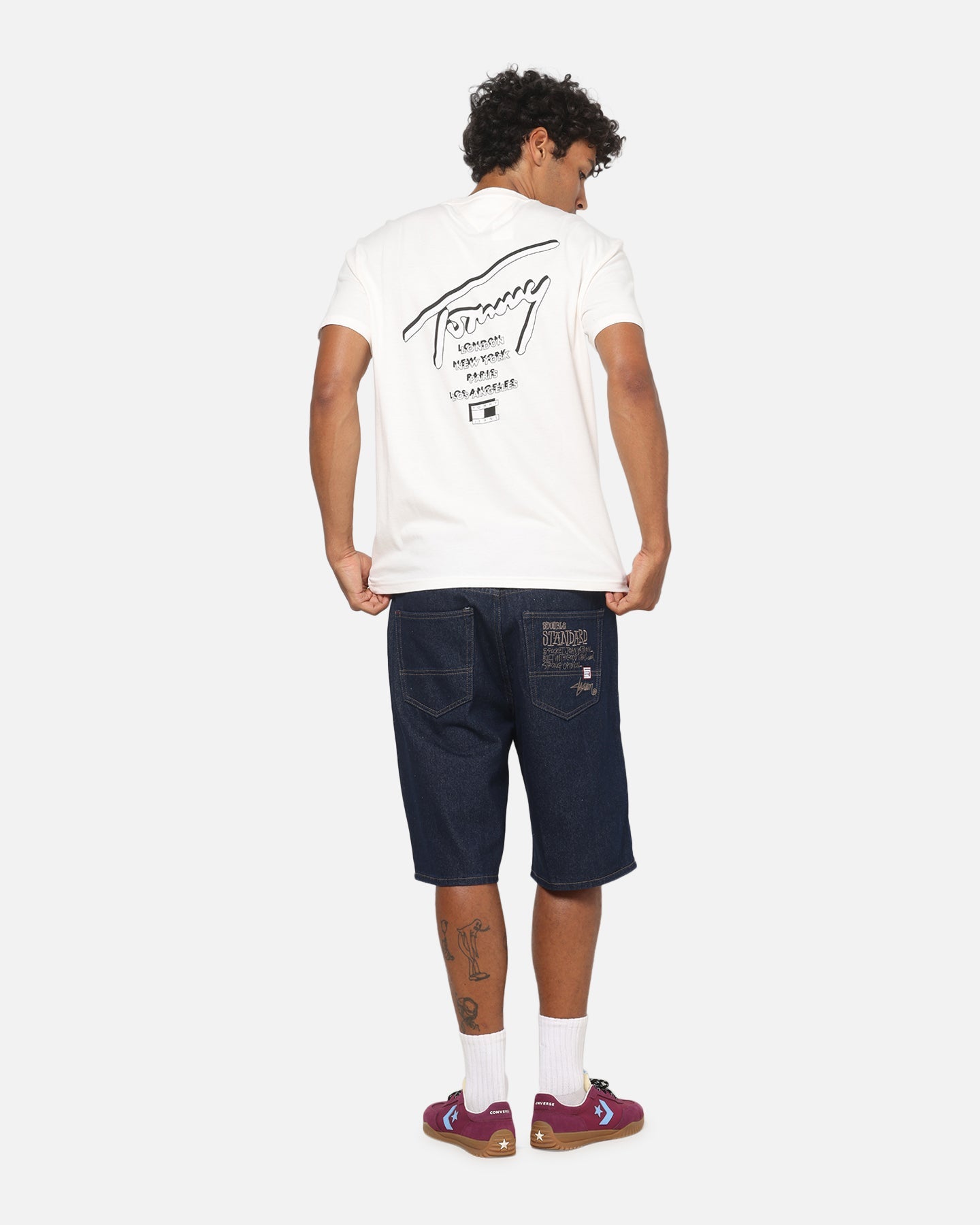 Tommy Jeans Regular Sign City T-Shirt Ancient White