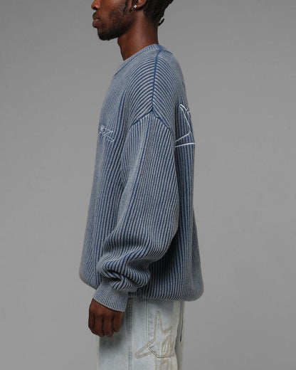 Loiter Star Born Knit Sweater Blue