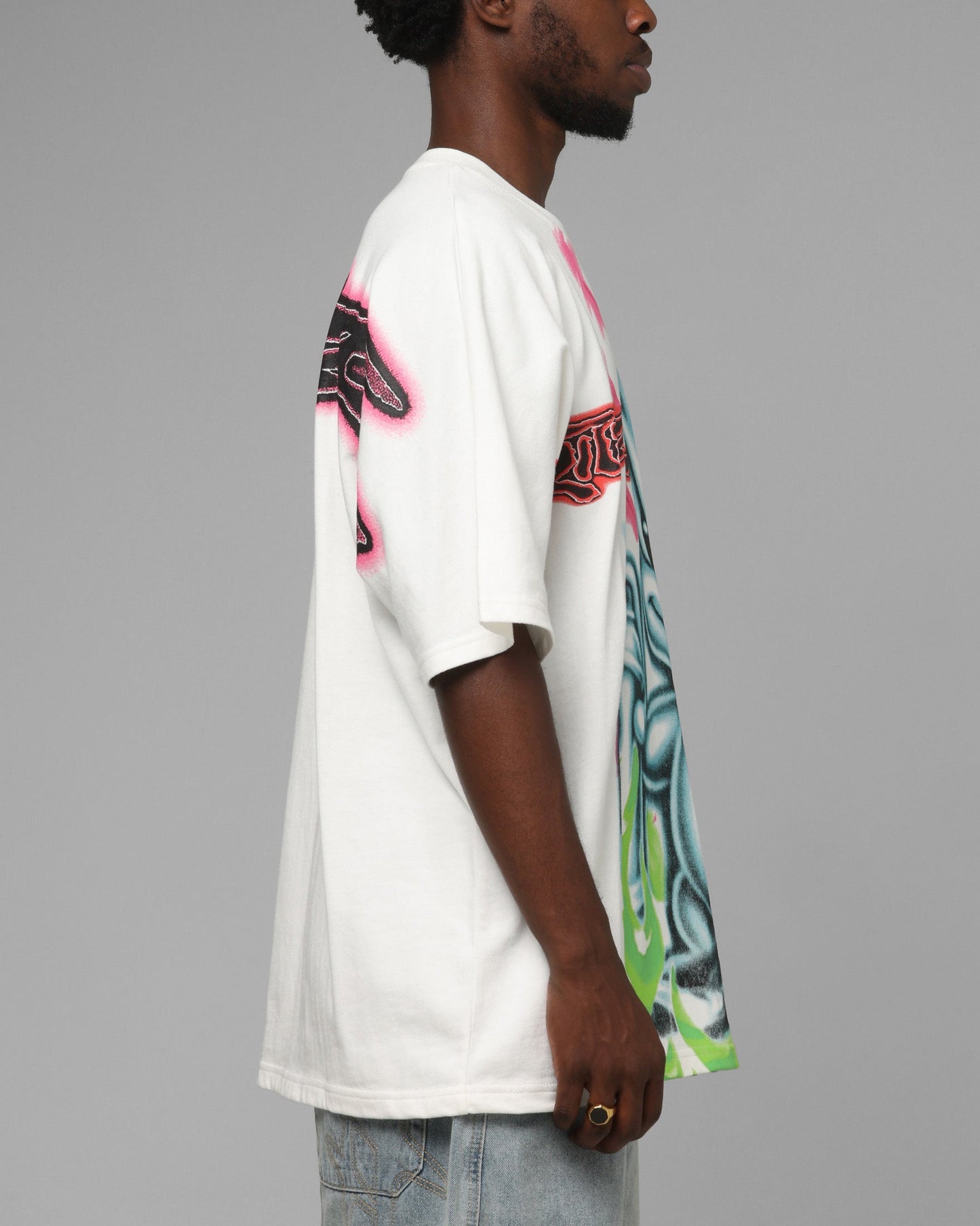 Loiter Airbrush Boxy T-Shirt White