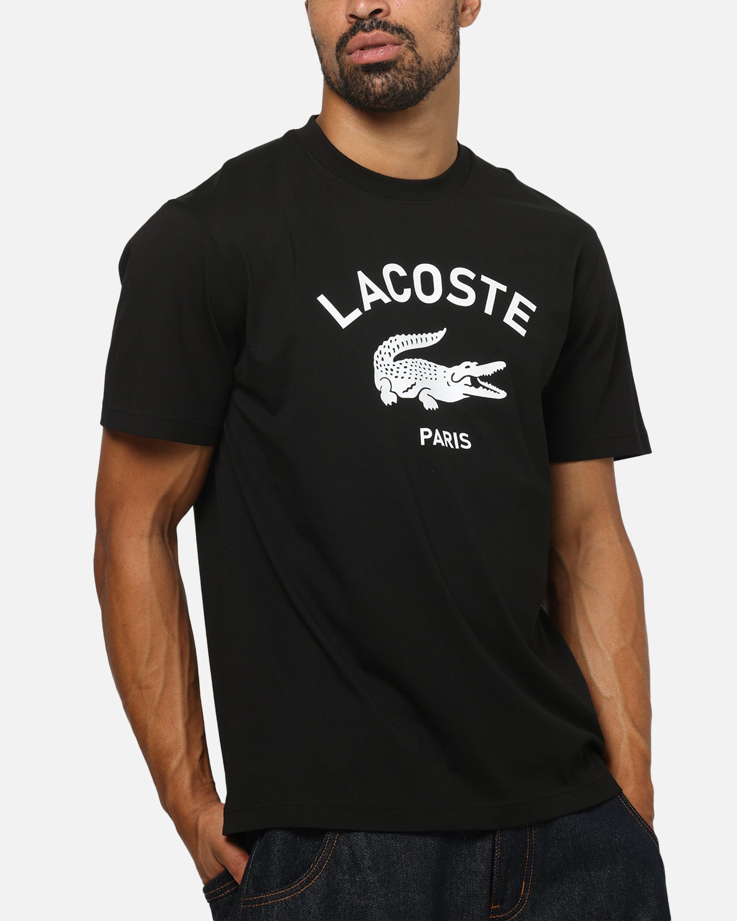 Lacoste Soft Branding Croc Logo T-Shirt Black