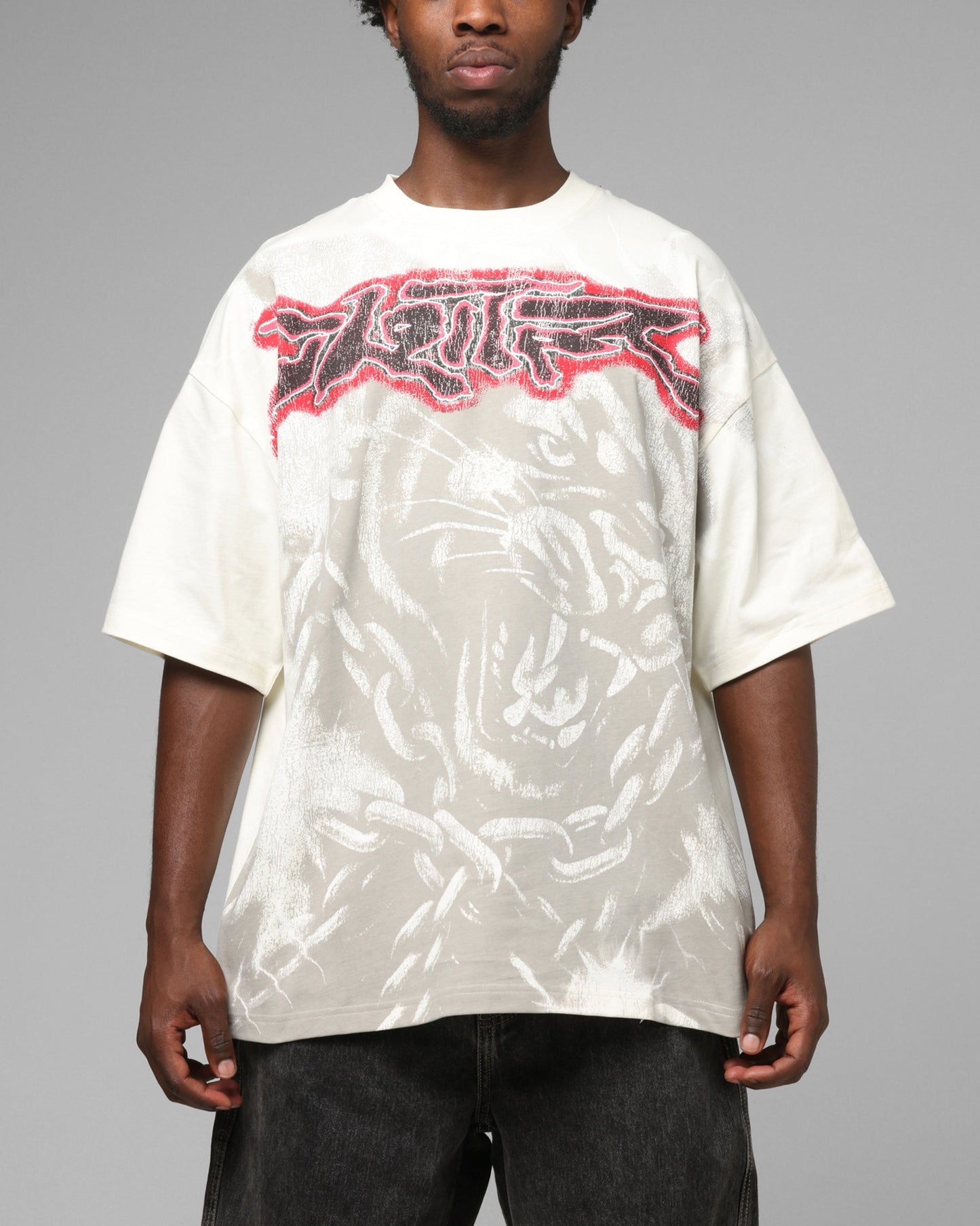 Loiter Airbrush Panther T-Shirt White