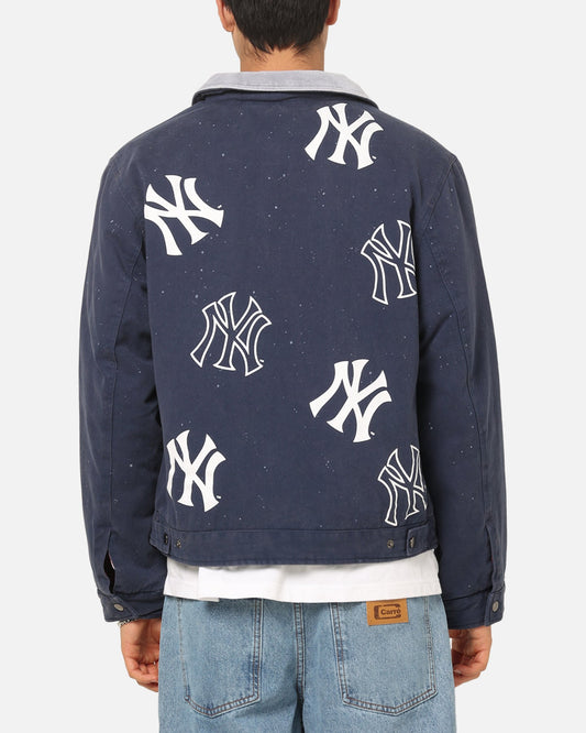 Majestic Athletic New York Yankees Paint Splat Carpenter Jacket Indigo - image 2