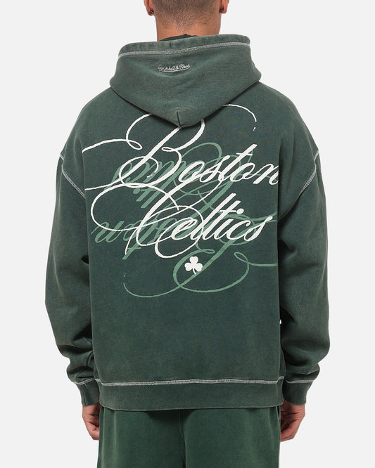 Mitchell & Ness Boston Celtics Star Script Hoodie Pine Green