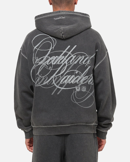 Mitchell & Ness Las Vegas Raiders Star Script Hoodie Washed Black