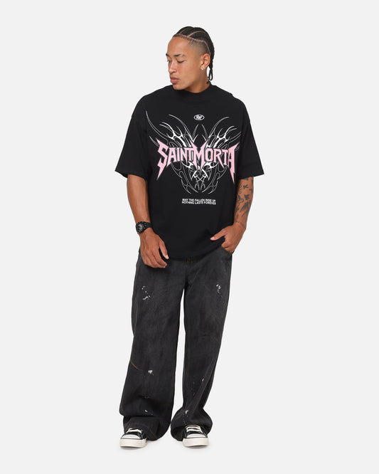 Saint Morta Fallen Tribal Boxy T-Shirt Black