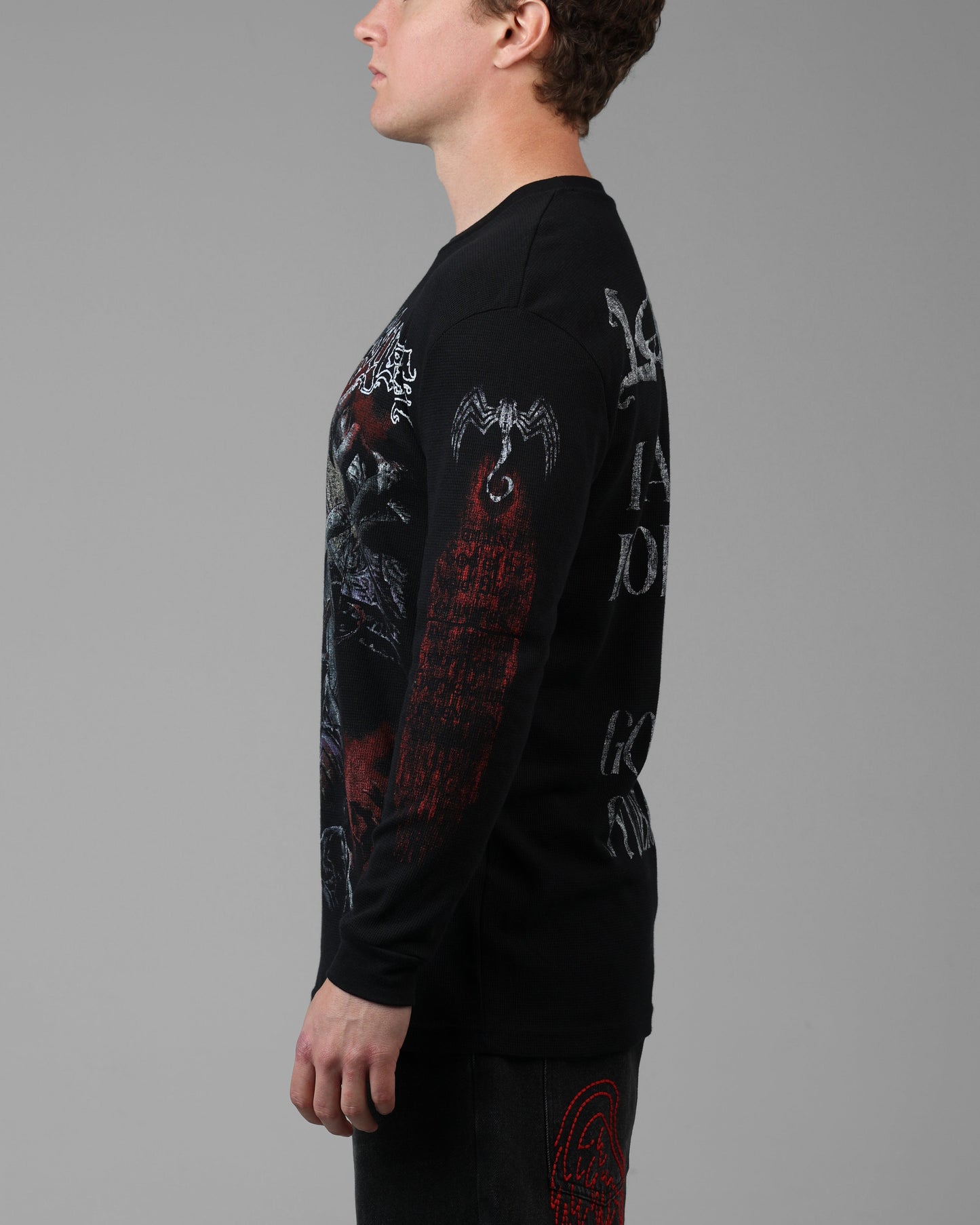 Loiter Marvel Knull Long Sleeve T-Shirt Black