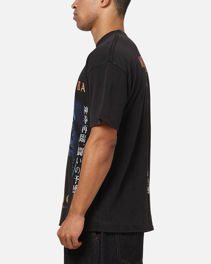 73Studio X Mortal Kombat 2 Vintage T-Shirt Black Acidwash