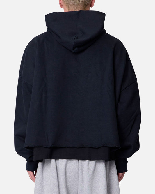 MNML Moth Eatten Hoodie Black