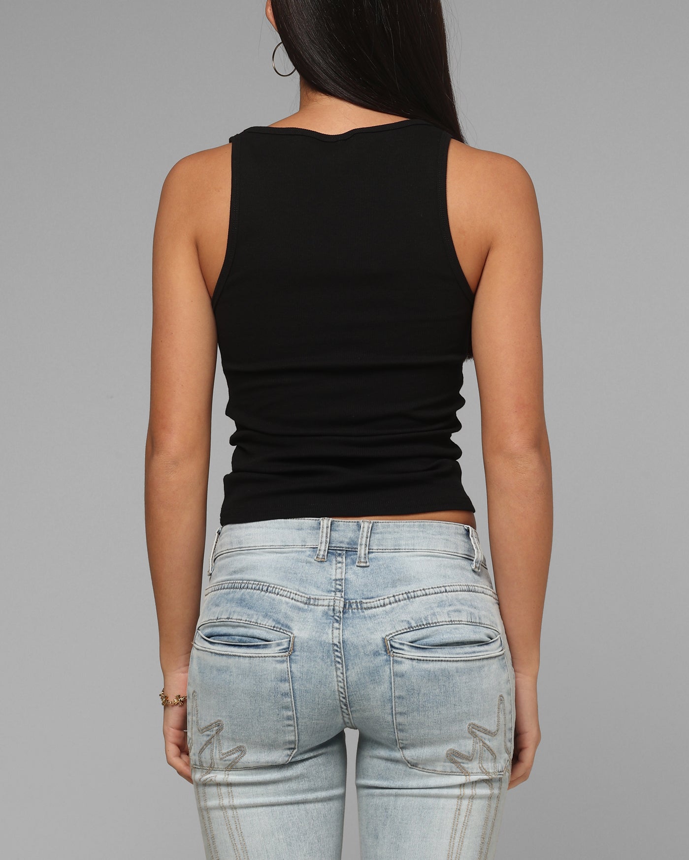 Loiter Women's Hybrid Scoop Neck Tank Black