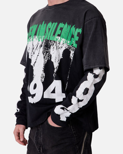 MNML Listen In Silence Long Sleeve T-Shirt Black