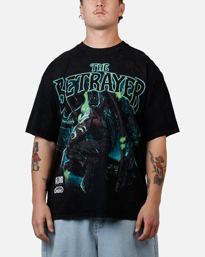 73Studio X Warcraft: The Betrayer V2 T-Shirt Black Acidwash