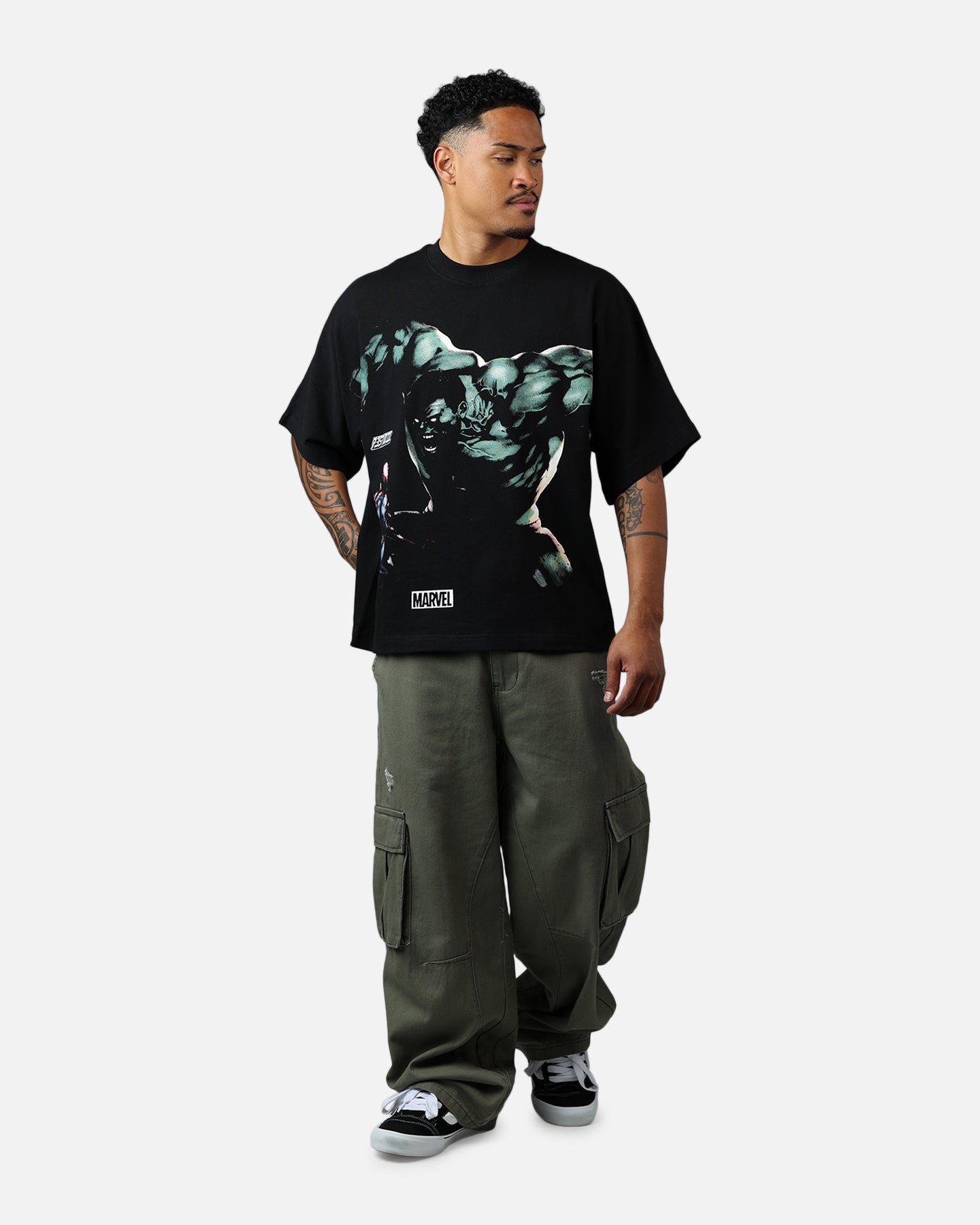 73Studio Marvel Hulk Vs Spider-Man T-Shirt Black