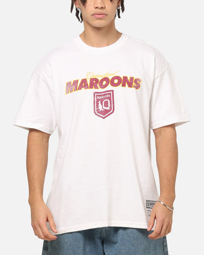 Mitchell & Ness Queensland Maroons 27 X Series Vintage T-Shirt White