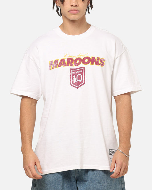 Mitchell & Ness Queensland Maroons 27 X Series Vintage T-Shirt White