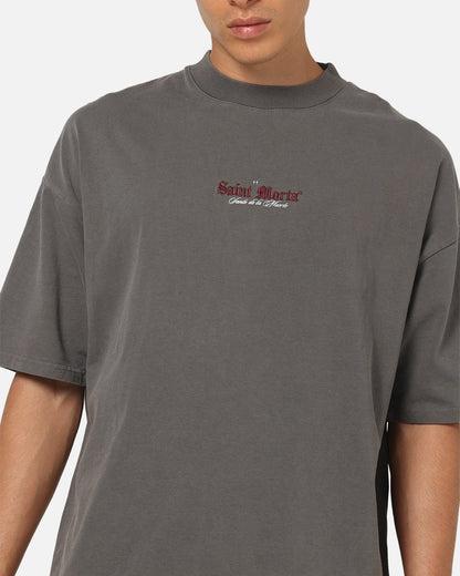 Saint Morta Divine Duty X T-Shirt Washed Charcoal