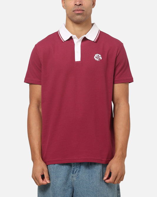 Bleacher Athletic Manly Warringah Sea Eagles NRL Adult Golf Polo T-Shirt Maroon