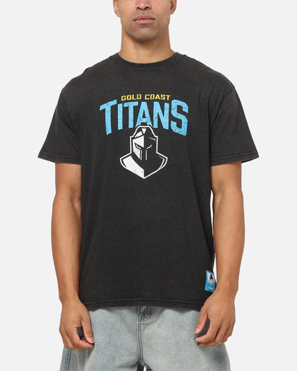 Bleacher Athletic Gold Coast Titans NRL Washed T-Shirt Black