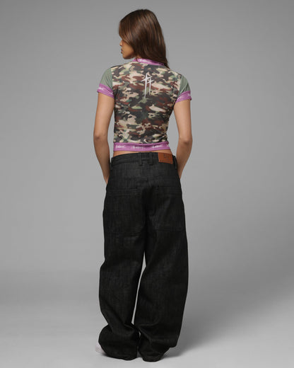 Loiter X One Piece Women's Nami Mesh T-Shirt Green Camo