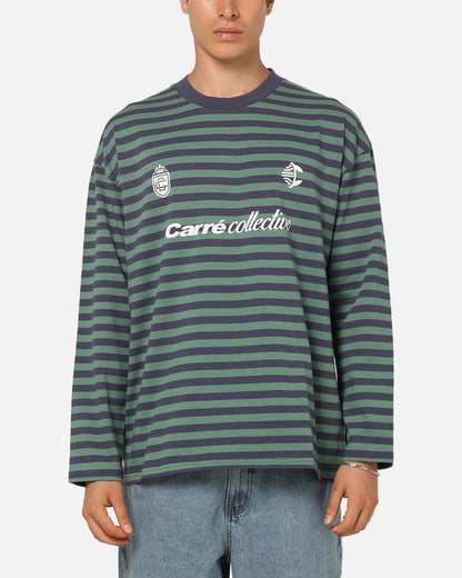 Carre Collective Stripe Long Sleeve T-Shirt Navy Stripe