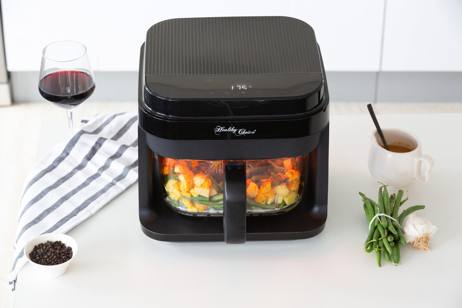 Healthy Choice 6.5L Glass Digital Air Fryer Oven 1200W
