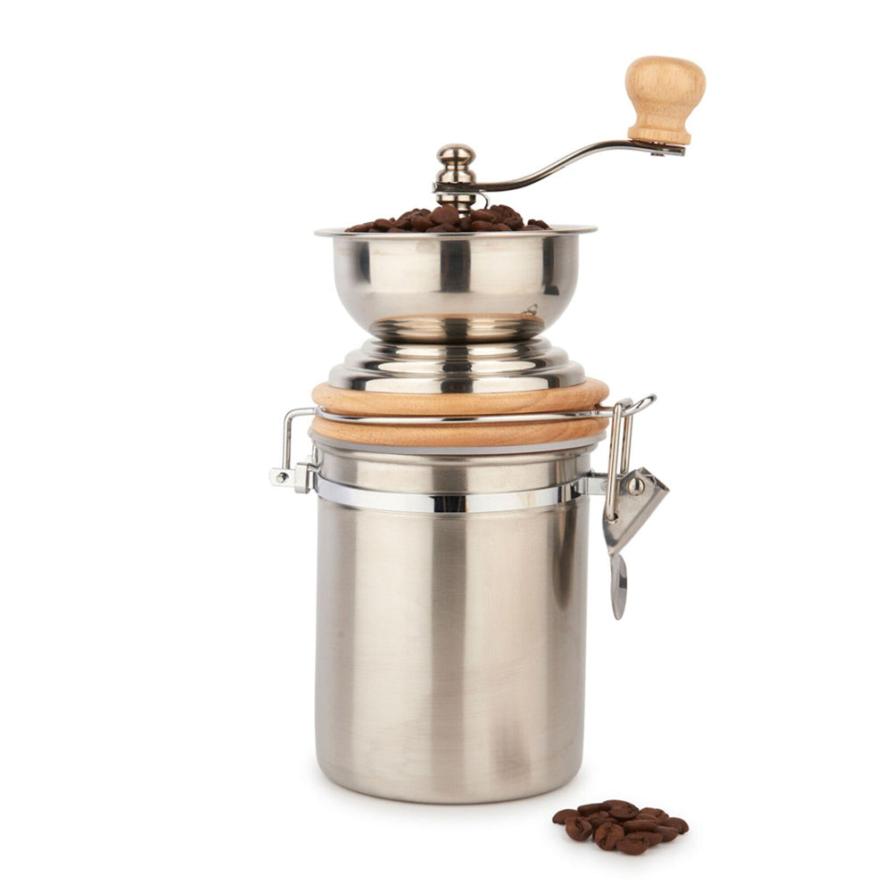 La Cafetiere 25cm Manual Stainless Steel Coffee Grinder (Silver)